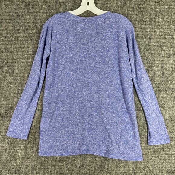 Old Navy Shirt Womens Extra Small Blue Linen Boyfriend Fit Flower Bunch NWT - Picture 2 of 8